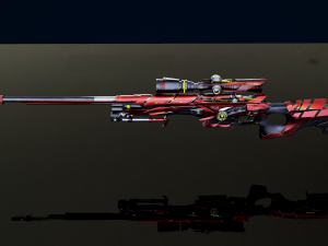 3D Red AWM Low-poly 3D Model