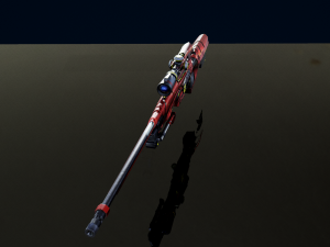 3D Red AWM Low-poly 3D Model