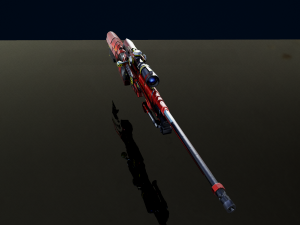 3D Red AWM Low-poly 3D Model