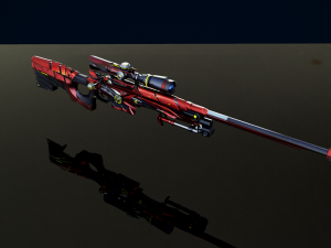 3D Red AWM Low-poly 3D Model