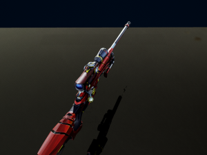 3D Red AWM Low-poly 3D Model