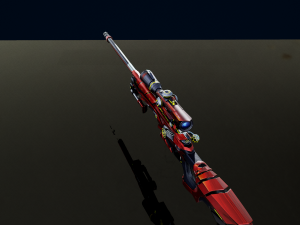 3D Red AWM Low-poly 3D Model