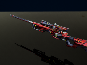 3D Red AWM Low-poly 3D Model