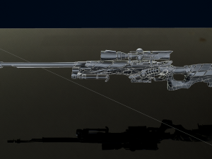 3D Red AWM Low-poly 3D Model
