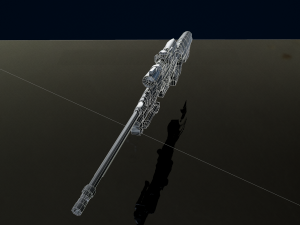 3D Red AWM Low-poly 3D Model