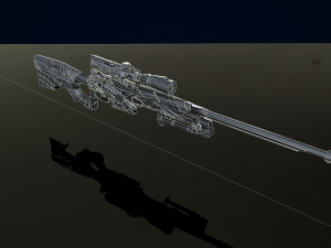 3D Red AWM Low-poly 3D Model