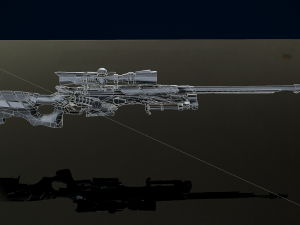 3D Red AWM Low-poly 3D Model