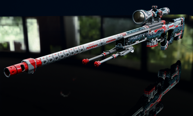 3D Sniper Rifle model 3D Модель .c4d .max .obj .3ds .fbx .stl .blend 