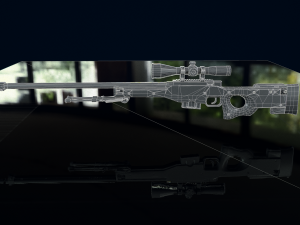 3D Sniper Rifle model 3D Модель