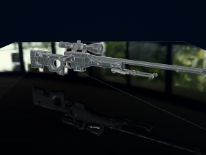 3D Sniper Rifle model 3D Модель