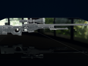 3D Sniper Rifle model 3D Модель