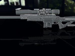 3D Sniper Rifle model Modello 3D