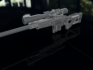 3D Sniper Rifle model Modello 3D
