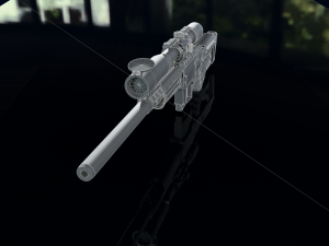 3D Sniper Rifle model Modello 3D