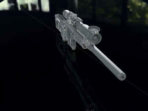 3D Sniper Rifle model Modello 3D