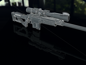 3D Sniper Rifle model Modello 3D