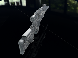 3D Sniper Rifle model Modello 3D
