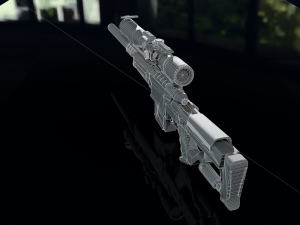 3D Sniper Rifle model Modello 3D