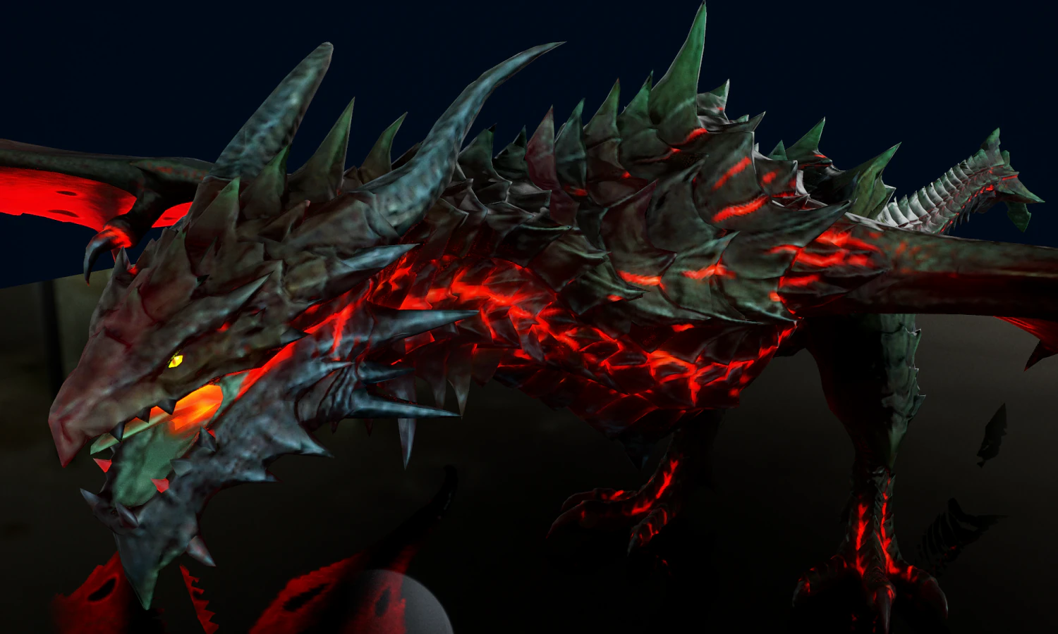 Dragon Fire 3D Model .c4d .max .obj .3ds .fbx .stl .blend 