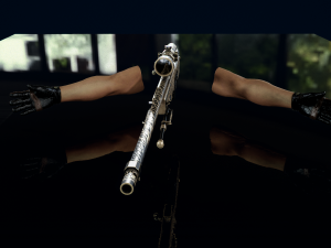 AWP Sliver Pistol with Arms 3D 3D Model