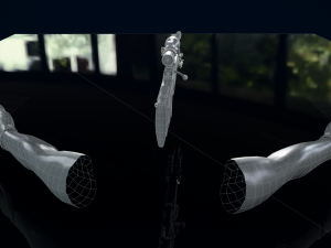 AWP Sliver Pistol with Arms 3D 3D Model