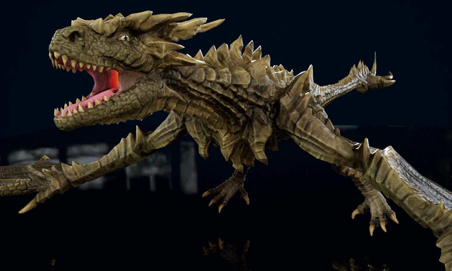 3D Wyvern Animations Dragon model 3D Model .c4d .max .obj .3ds .fbx .stl .blend 