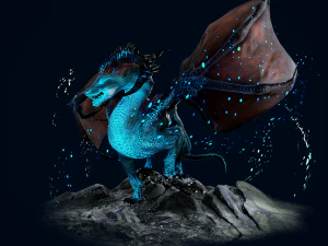 Mountain Spirit Dragon model 3D Model