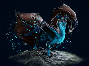 Mountain Spirit Dragon model 3D Model
