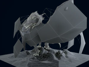 Mountain Spirit Dragon model 3D Model