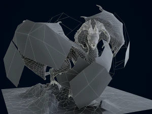 Mountain Spirit Dragon model 3D Model