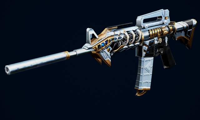 M4A1 3D Model .c4d .max .obj .3ds .fbx .stl .blend 