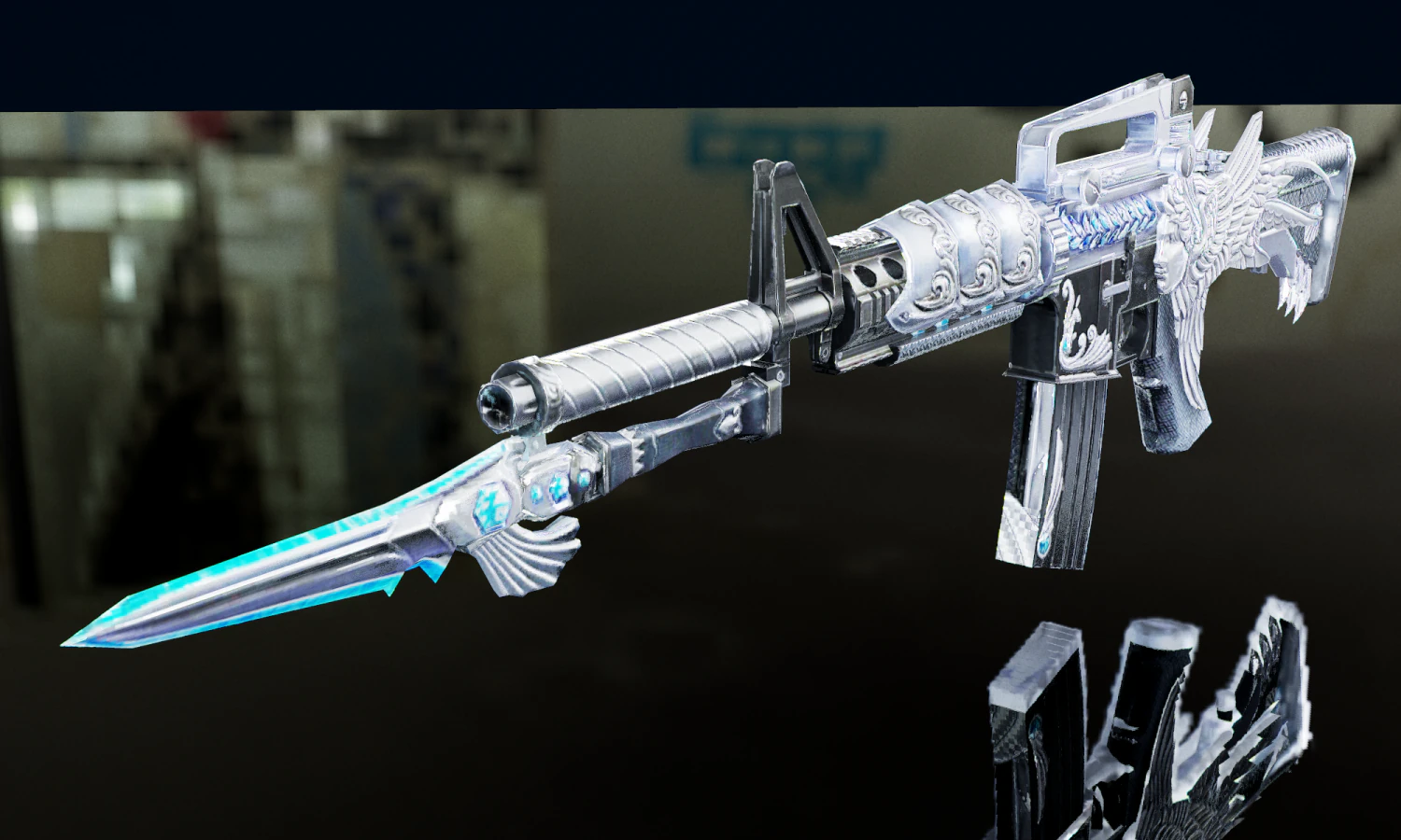 3D Super Submachine M4A1 model 3D Model .c4d .max .obj .3ds .fbx .stl .blend 