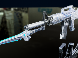 3D Super Submachine M4A1 model Modelo 3D