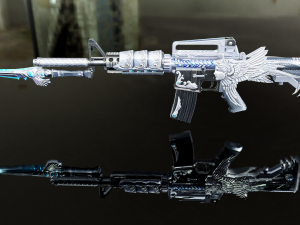 3D Super Submachine M4A1 model Modelo 3D