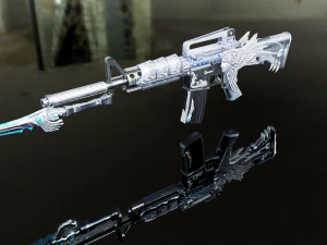 3D Super Submachine M4A1 model 3D Model