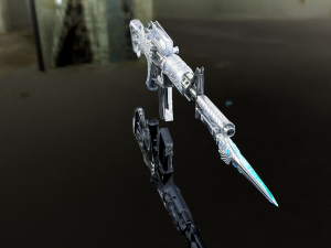 3D Super Submachine M4A1 model Modelo 3D