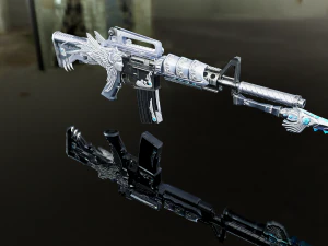 3D Super Submachine M4A1 model 3D Model