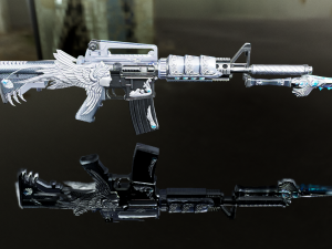3D Super Submachine M4A1 model Modelo 3D