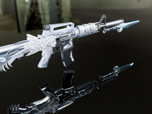 3D Super Submachine M4A1 model Modelo 3D