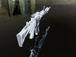 3D Super Submachine M4A1 model Modelo 3D