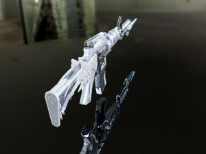3D Super Submachine M4A1 model 3D Model