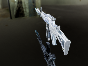 3D Super Submachine M4A1 model Modelo 3D