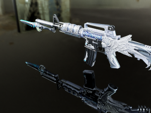 3D Super Submachine M4A1 model Modelo 3D