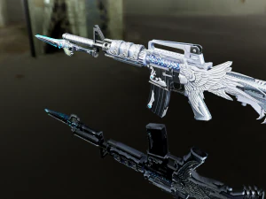 3D Super Submachine M4A1 model 3D Model