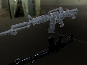 3D Super Submachine M4A1 model Modelo 3D