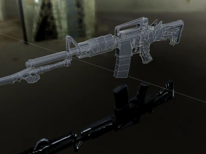 3D Super Submachine M4A1 model 3D Model