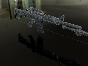 3D Super Submachine M4A1 model 3D Model
