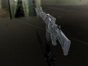 3D Super Submachine M4A1 model Modelo 3D