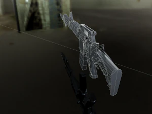 3D Super Submachine M4A1 model 3D Model