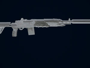 3D Submachine M14EBR 3D Model
